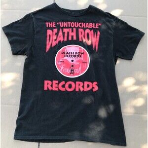 Vtg Death Row Records Shirt Black Short Sleeve Crew Neck Concert Shirt BandTee M